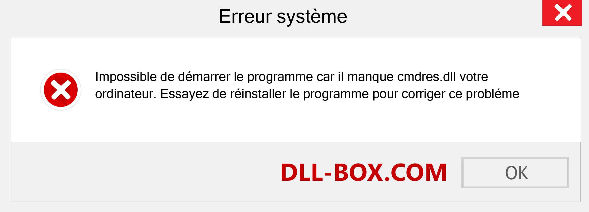 Le fichier cmdres.dll est manquant ?. Télécharger pour Windows 7, 8, 10 - Correction de l'erreur manquante cmdres dll sur Windows, photos, images